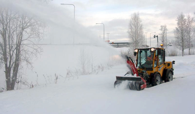 Wille varustettuna lumilingolla.